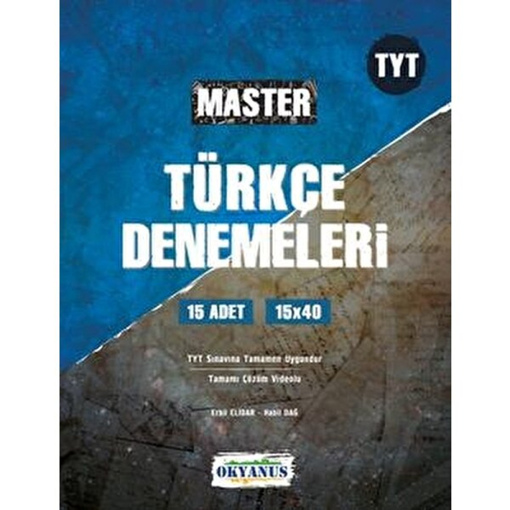 Okyanus Yayınları TYT Master 15 Türkçe Denemeleri Kaynak Kitapları Fiyatı