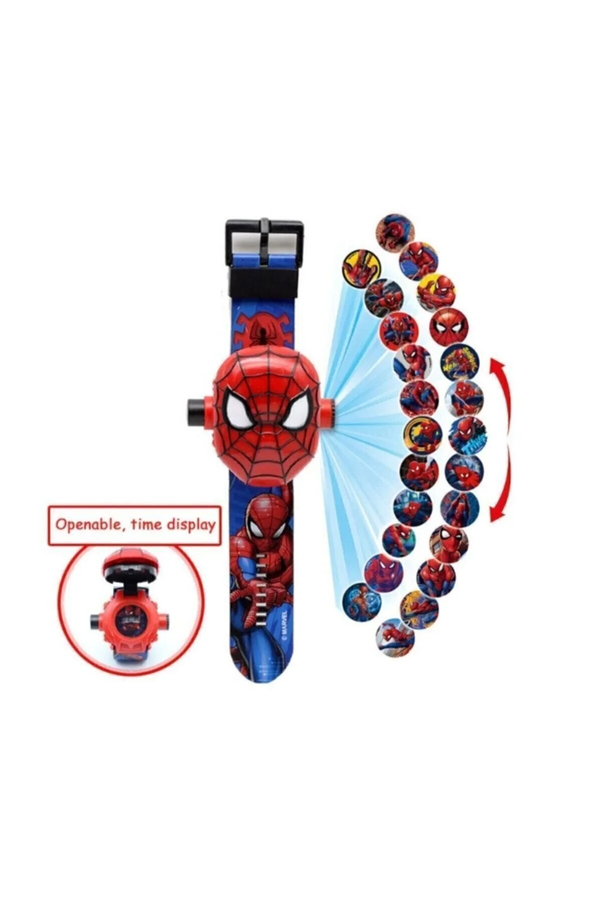 Okyanushop Spiderman Örümcek Adam Projeksiyonlu Saat 24 Farklı Karakteri Duvara Yansıtır" Aksiyon Figürleri Fiyatı