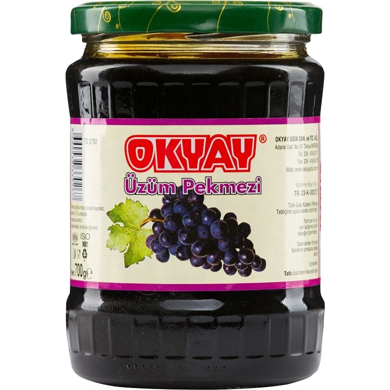 Okyay Üzüm Pekmezi Okyay Kavanoz 700 gr Tahin Pekmez ve Helva Fiyatı