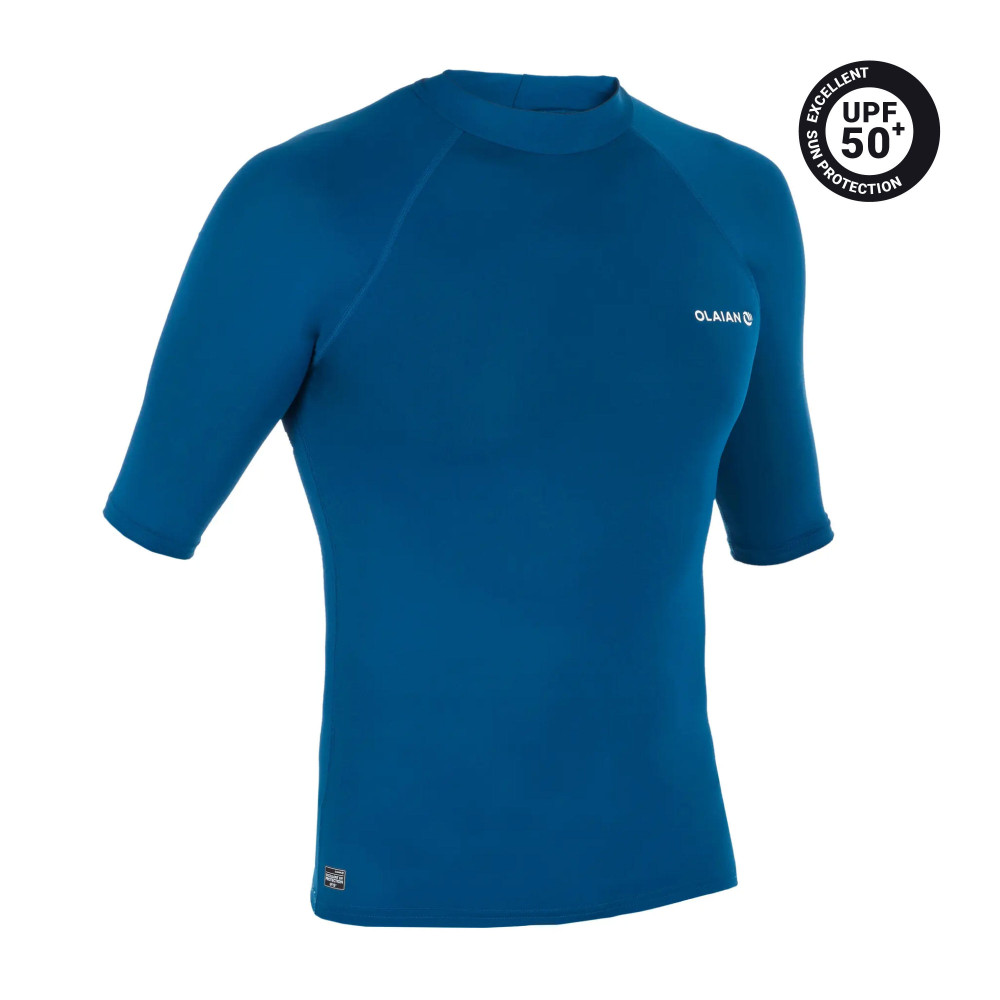 Olaian Erkek Slim Fit Kısa Kollu Uv Korumalı Tişört - Mavi - 100 Dalış & Yüzme Malzemeleri Fiyatı
