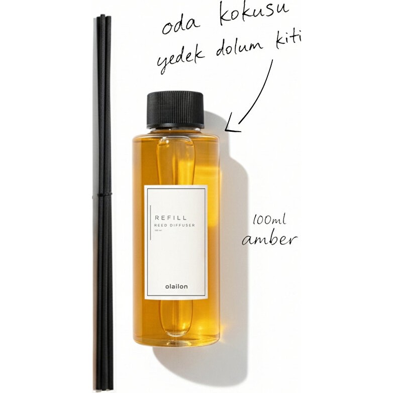 olailon Amber Kokulu Oda Kokusu Yedek Dolum Kiti – 100 ml - Şeffaf Diğer Fiyatı