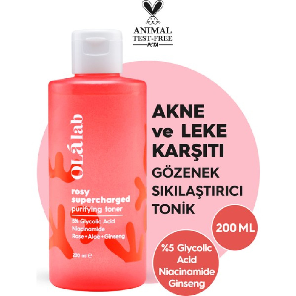 Olalab Akne, Siyah Nokta ve Leke Karşıtı Aydınlatıcı Sıkılaştırıcı %5 Glikolik Asit Tonik 200 ml Cilt Temizleme ve Peeling Fiyatı