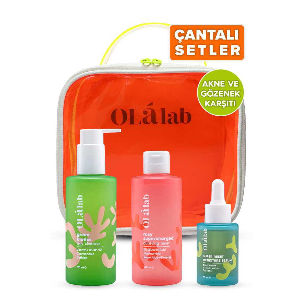 OlaLab Akne Ve Siyah Nokta Karşıtı Gözenek Sıkılaştırıcı Çanta Cilt Bakım Seti Cilt Temizleme ve Peeling Fiyatı