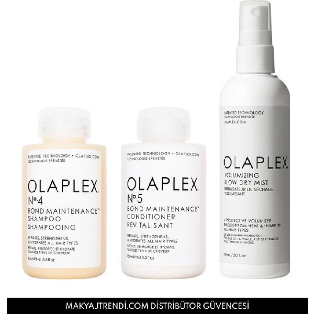 OLAPLEX Cleanse & Style Trio - Bağ Güçlendiren & Saçları Temizleyen & Nemlendiren & Hacim Veren Üçlü Set Saç Bakım Maskeleri & Serumlar & Spreyler Fiyatı