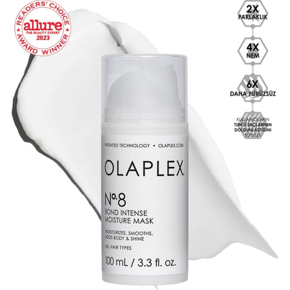 OLAPLEX Nº.8 Bond Intense Moisture Mask - Bağ Güçlendirici &Yoğun Onarıcı & Nemlendirici Maske - 100 ML Saç Bakım Maskeleri & Serumlar & Spreyler Fiyatı