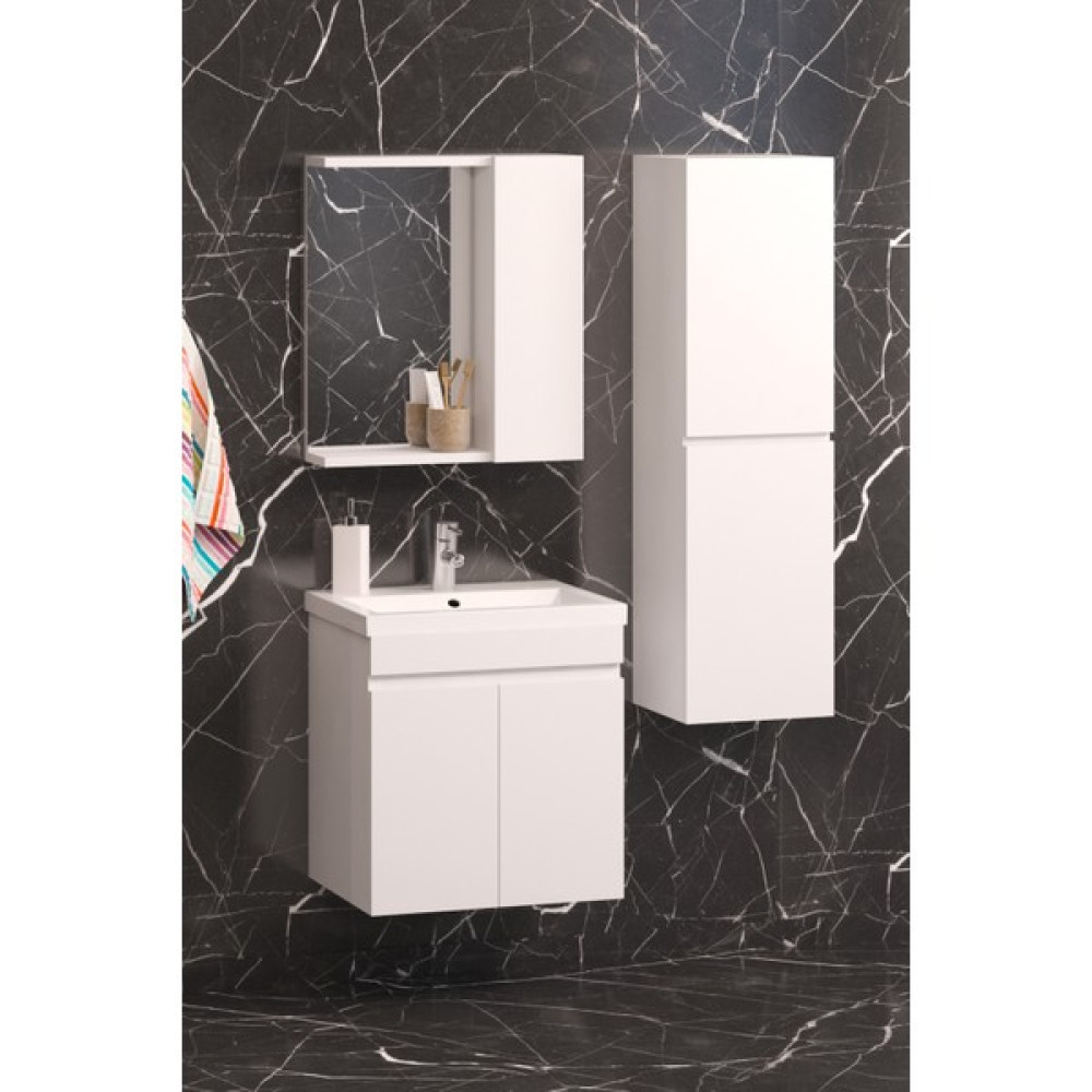 Olcay Aksesuar Asel 60 cm Beyaz Lavabo Dahil Asma Alt Üst Banyo Dolabı Takımı - ASEL80PLUS Oto Boyaları Fiyatı