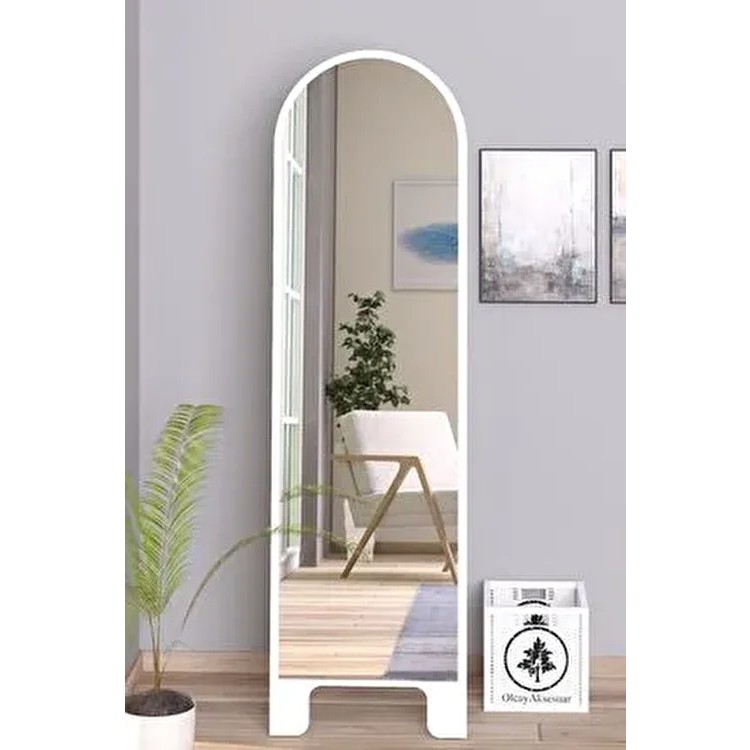 Olcay Aksesuar Beyaz 120X43 cm Ayaklı Tek Kubbeli Salon Antre Çocuk Odası Banyo Wc Yatak Odası Boy Aynası - 120 x 43 cm SSD / Solid State Drive Fiyatı