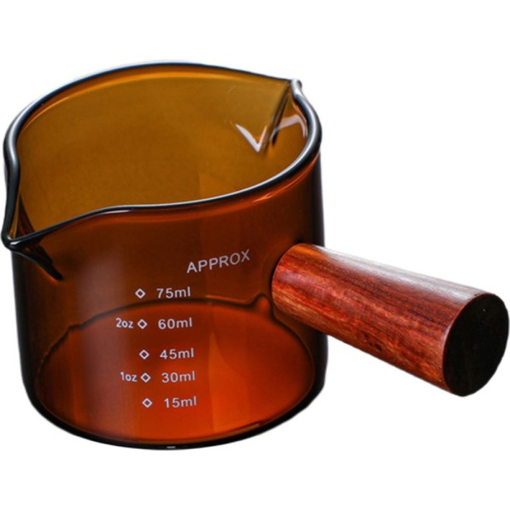 Ölçekli ve Ahşap Saplı Espresso Kahve Fincanı Ons Bardağı Ölçüm Fincanı Kehribar(Yurt Dışından) - Kehribar Oto Seyahat Ürünleri Fiyatı