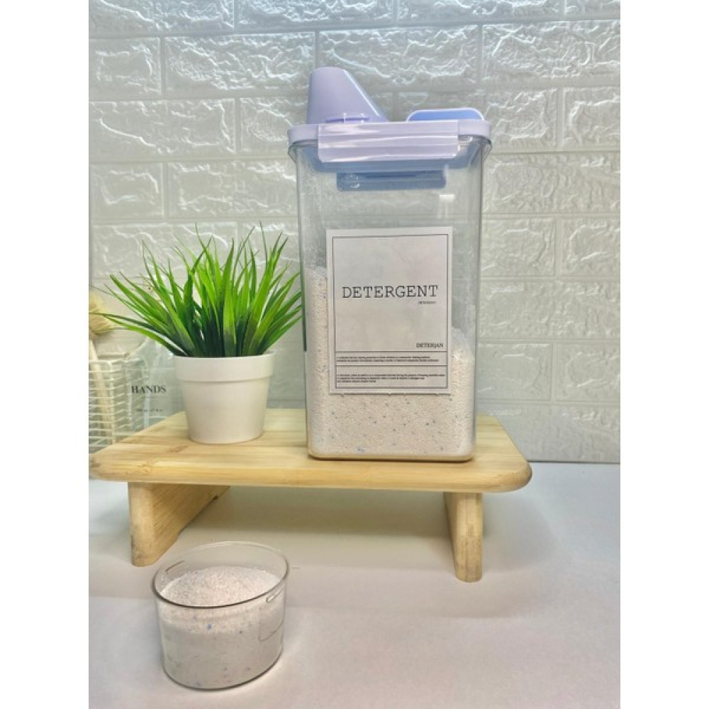 Ölçü Kapaklı 2300ML Deterjan Kabı Vakumlu Akrilik Banyo Düzenleyici Set - Beyaz Saklama Kapları Fiyatı