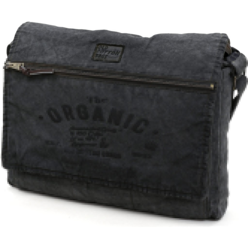 Old Cotton Cargo Old Cotton 8128 Salaş Kanvas Omuz Postacı Antrasit Siyah Laptop Okul Seyahat Günlük Vintage Kumaş Çanta Kanvas Tablo Fiyatı