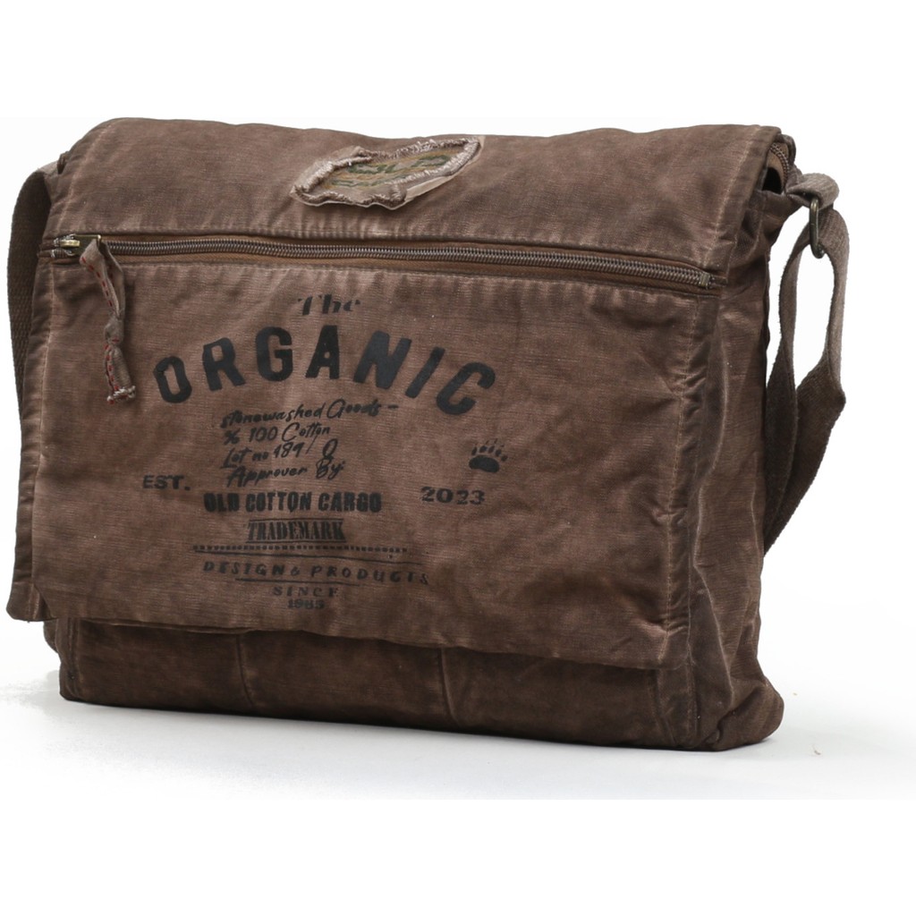Old Cotton Cargo Old Cotton 8128 Salaş Kanvas Omuz Postacı Kahverengi Laptop Okul Seyahat Günlük Vintage Çanta Kanvas Tablo Fiyatı