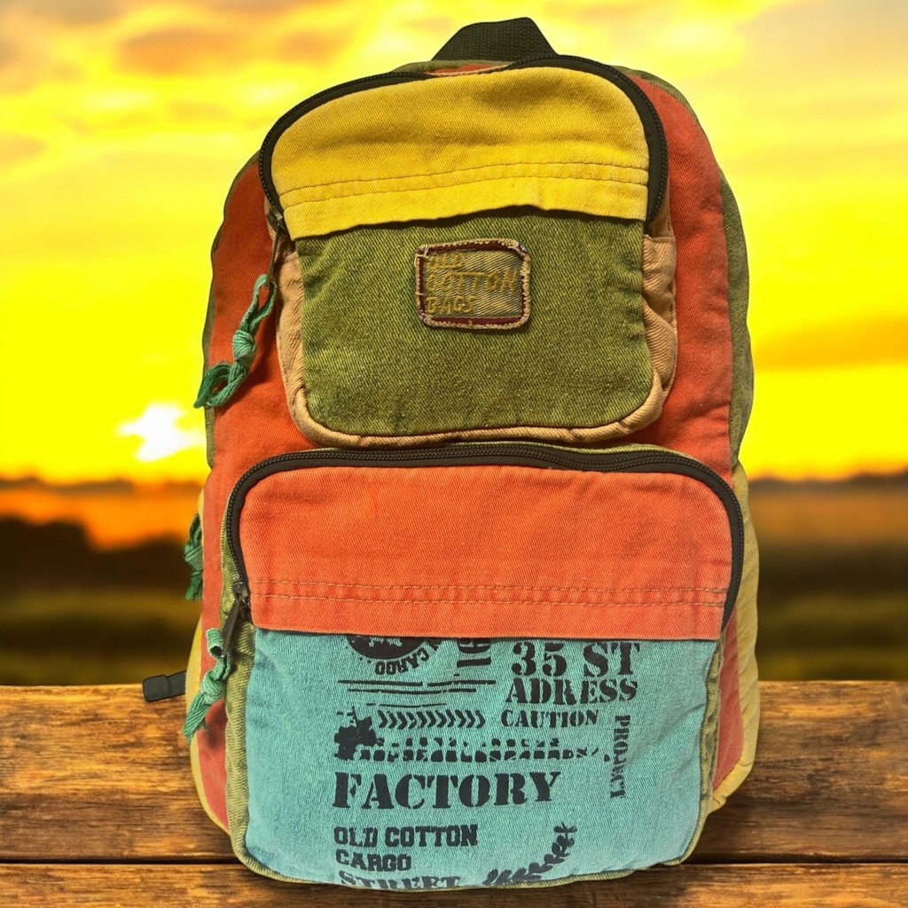 Old Cotton Kaliteli Tek Bölmeli Vintage Disayn Günlük Sırt Gezi Çantası 27 cm x 40 cm SSD / Solid State Drive Fiyatı