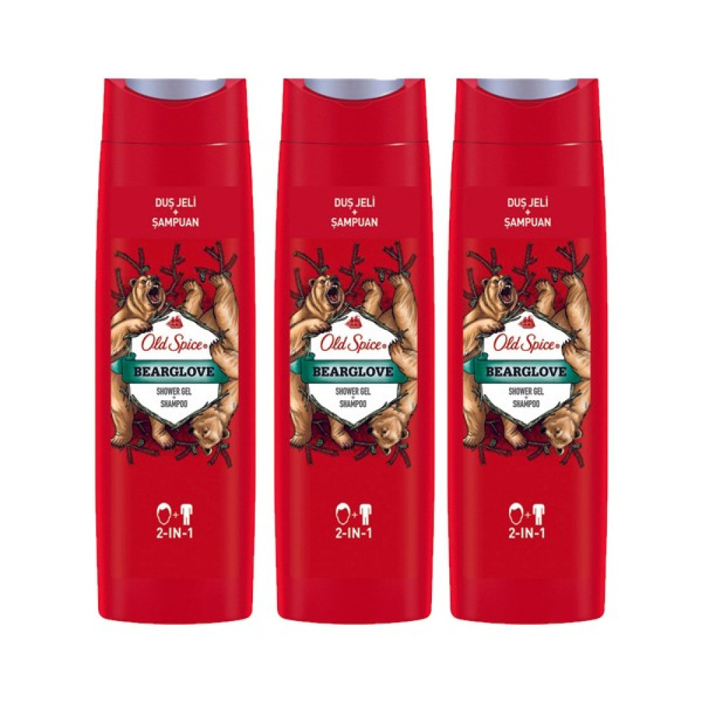 Old Spice Duş Jeli & Şampuan 400 ml Bearglove 3 Adet Duş Jelleri ve Banyo Köpükleri Fiyatı