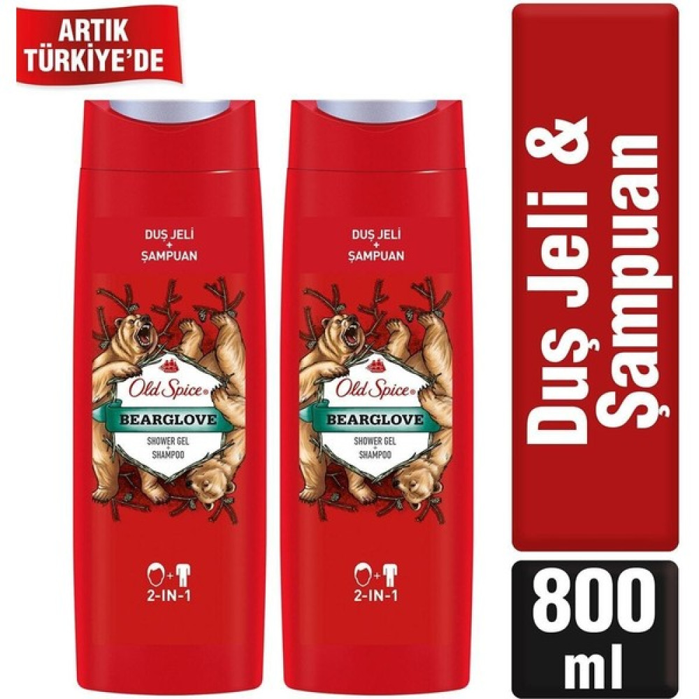 Old Spice Duş Jeli & Şampuan 400 ml Bearglovex2 - 1 Şampuan ve Saç Kremi Fiyatı
