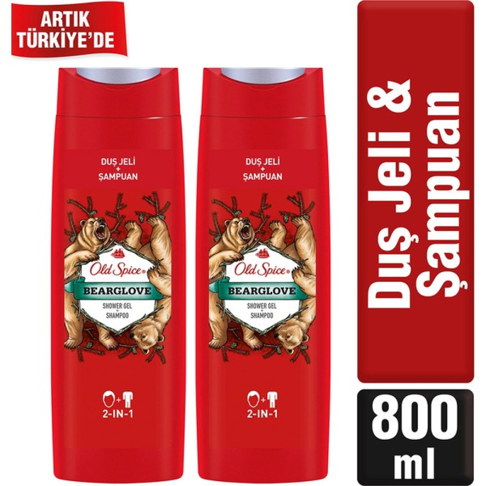 Old Spice Duş Jeli & Şampuan 400 ml Bearglovex2 Şampuan ve Saç Kremi Fiyatı