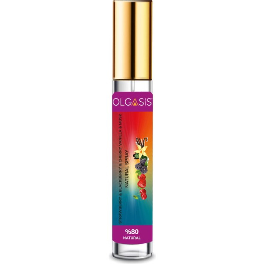 Olgasis Strawberry & Blackberry & Cherry Vanılla & Musk Natural Spray Çilek, Böğürtlen, Vişne, Vanilya, Misk Erkek Parfümleri Fiyatı