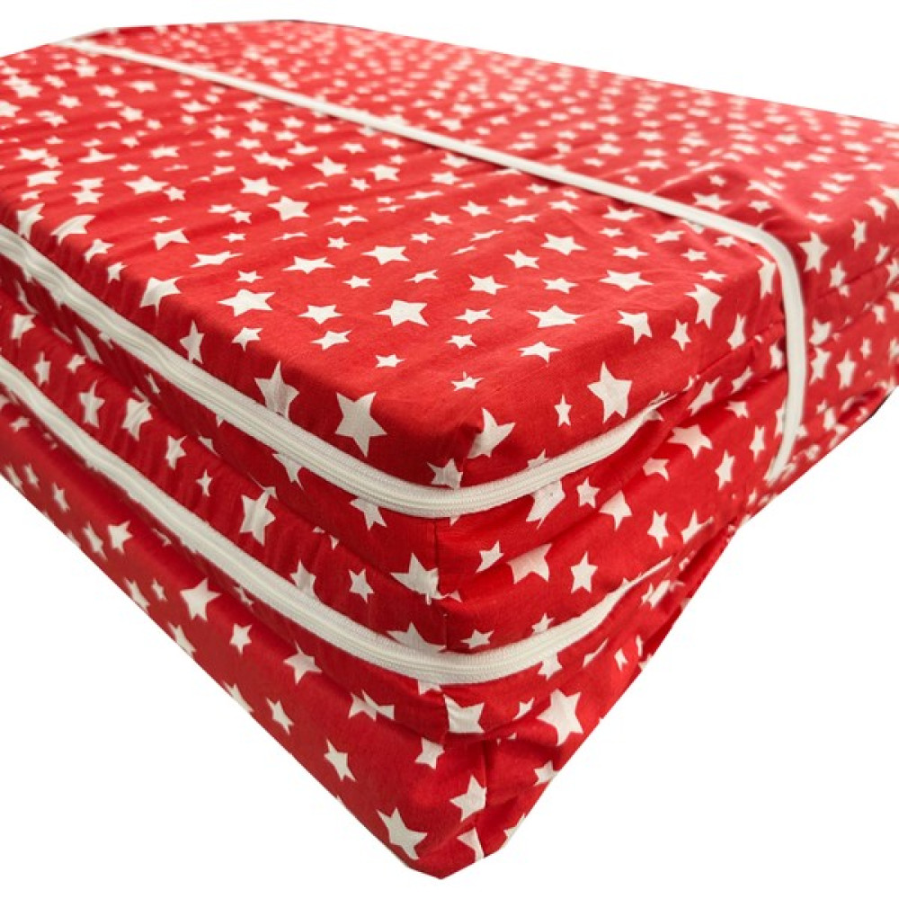 Olgun Home Katlanır Minder Yer Minderi Süngerli Minder Taşınabilen Tek Kişilik 80 x 180 Kırmızı Yıldız 6 cm - 80 x 180 x 6 cm Yatak Fiyatı