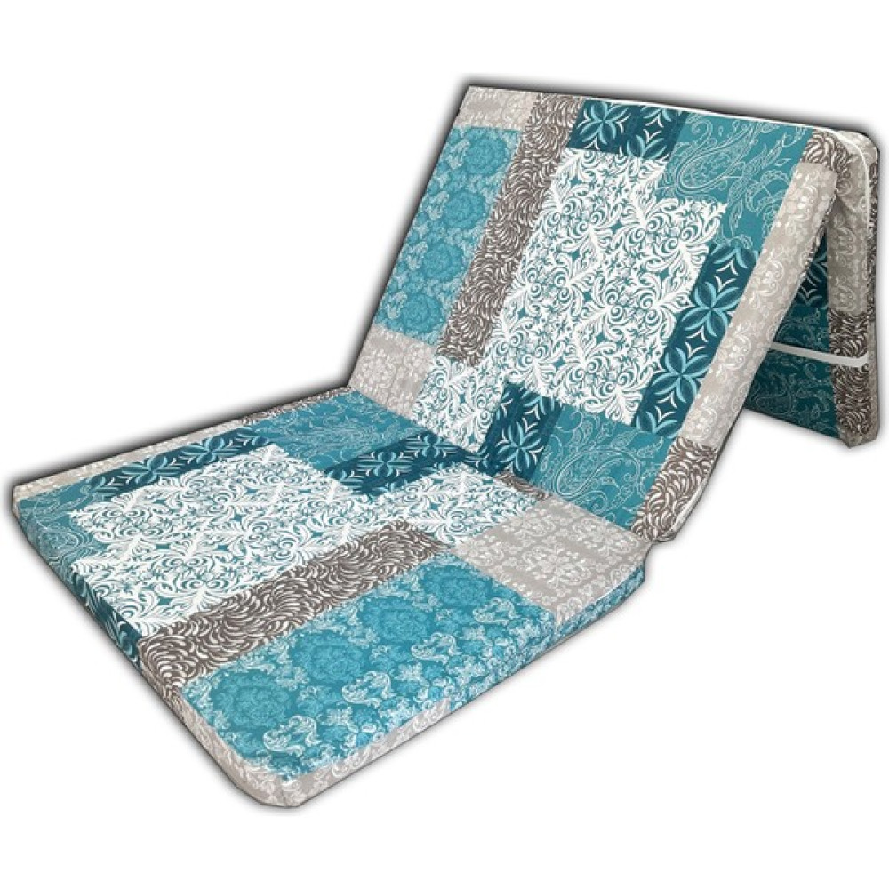 Olgun Home Katlanır Yer Yatağı ve Tek Kişilik Sünger Katlanır Minder Yatak 70 x 180 cm 6 cm - Yeşil Etnik - 70 x 180 x 6 cm Yatak Fiyatı