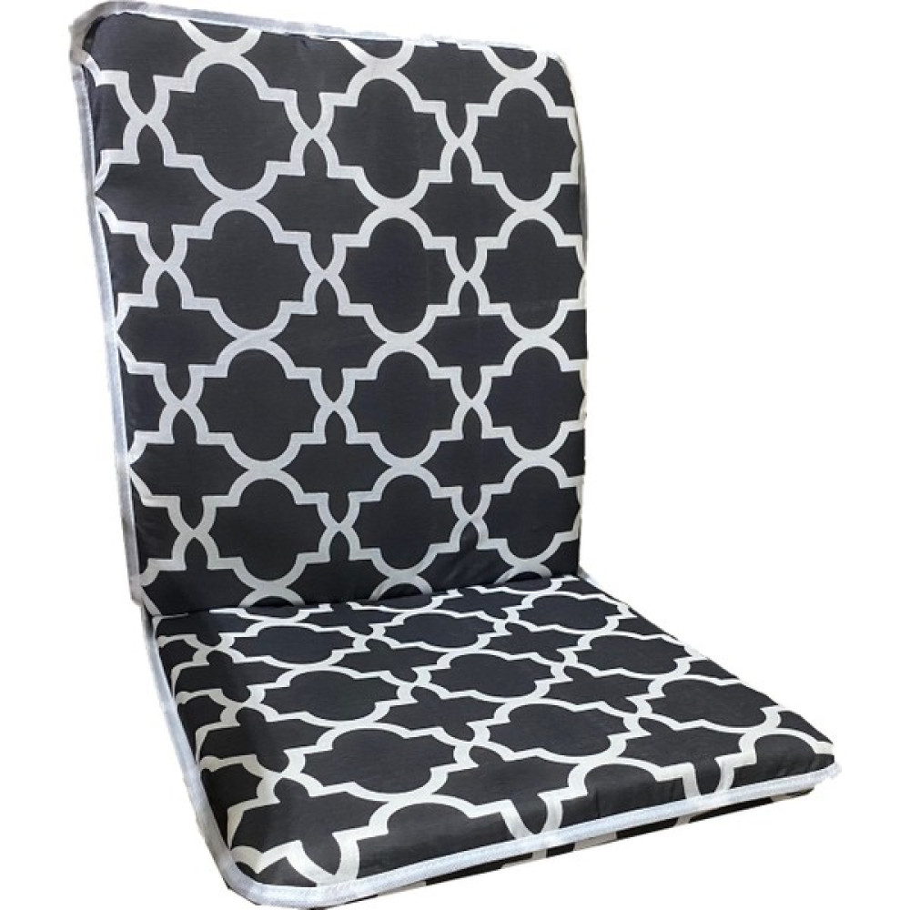Olgun Home Sandalye Minderi 6 Adet Bağcıklı Bahçe Minderi Arkalıklı Karaçatı Yıkanabilir - 40 x 40 cm - Siyah - Beyaz Salon & Oturma Odası Tekstili Fiyatı