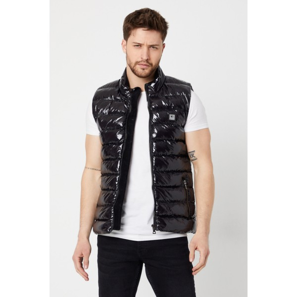 Oliggopol Erkek Slim Fit Parlak Şişme Yelek Erkek Yelek Fiyatı