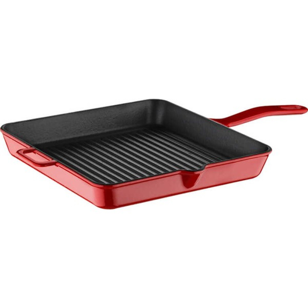 Olika Iron 30*30CM Demir Döküm Kare Izgara Tava Kırmızı - 30 x 30 cm Tavalar Fiyatı