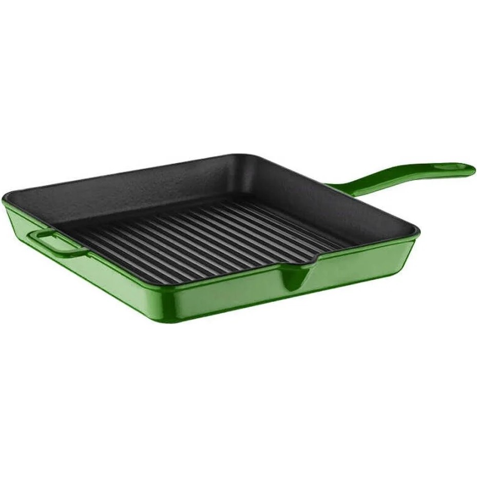 Olika Iron 30*30CM Demir Döküm Kare Izgara Tava Yeşil - 30 cm Tencere / Tava Setleri Fiyatı