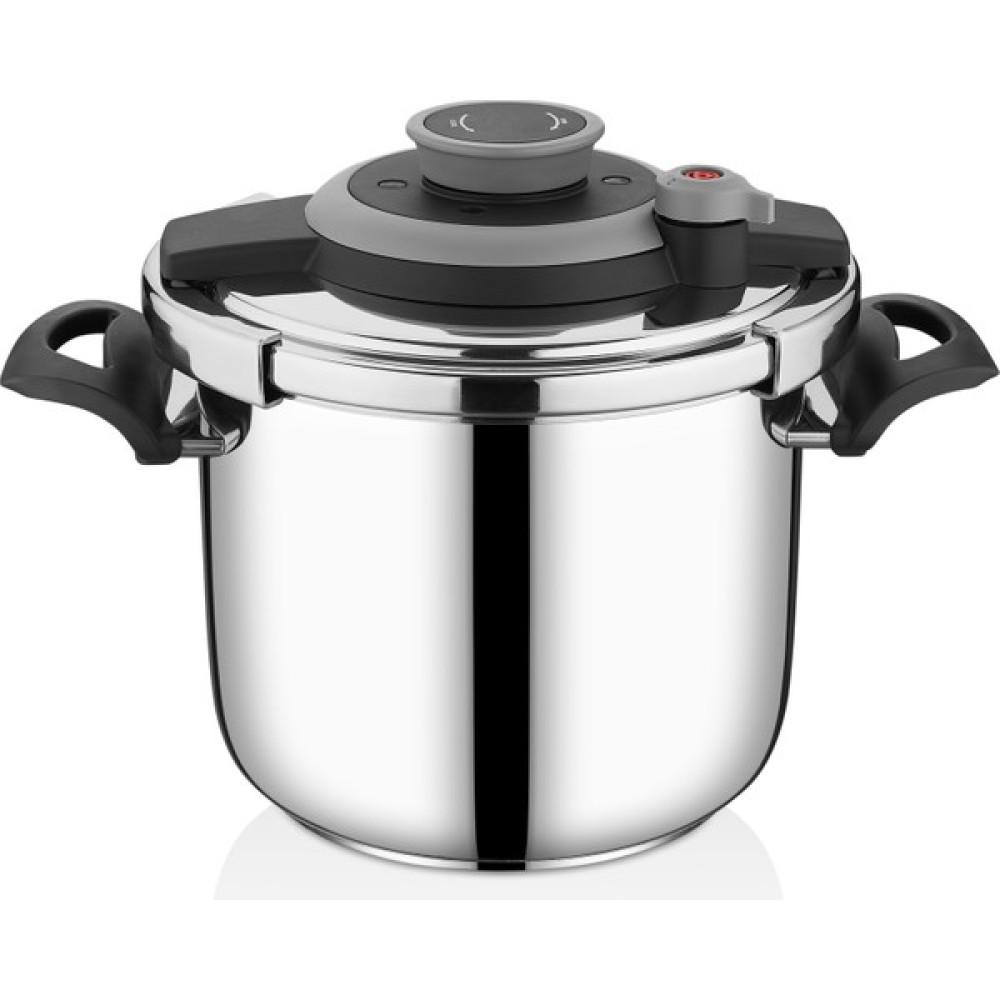 Olika Rictus Grey 7+4 Litre Matik Düdüklü Tencere - 4 - 7 L Set - Gri Düdüklü Tencereler Fiyatı