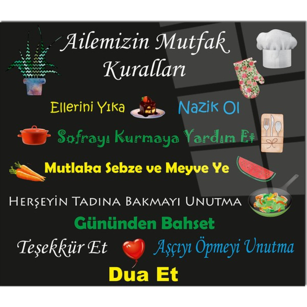 Olinpa Cam Ocak Arkası Koruyucu | Mutfak Kuralları - 50 x 50 cm Mutfak Gereçleri Fiyatı
