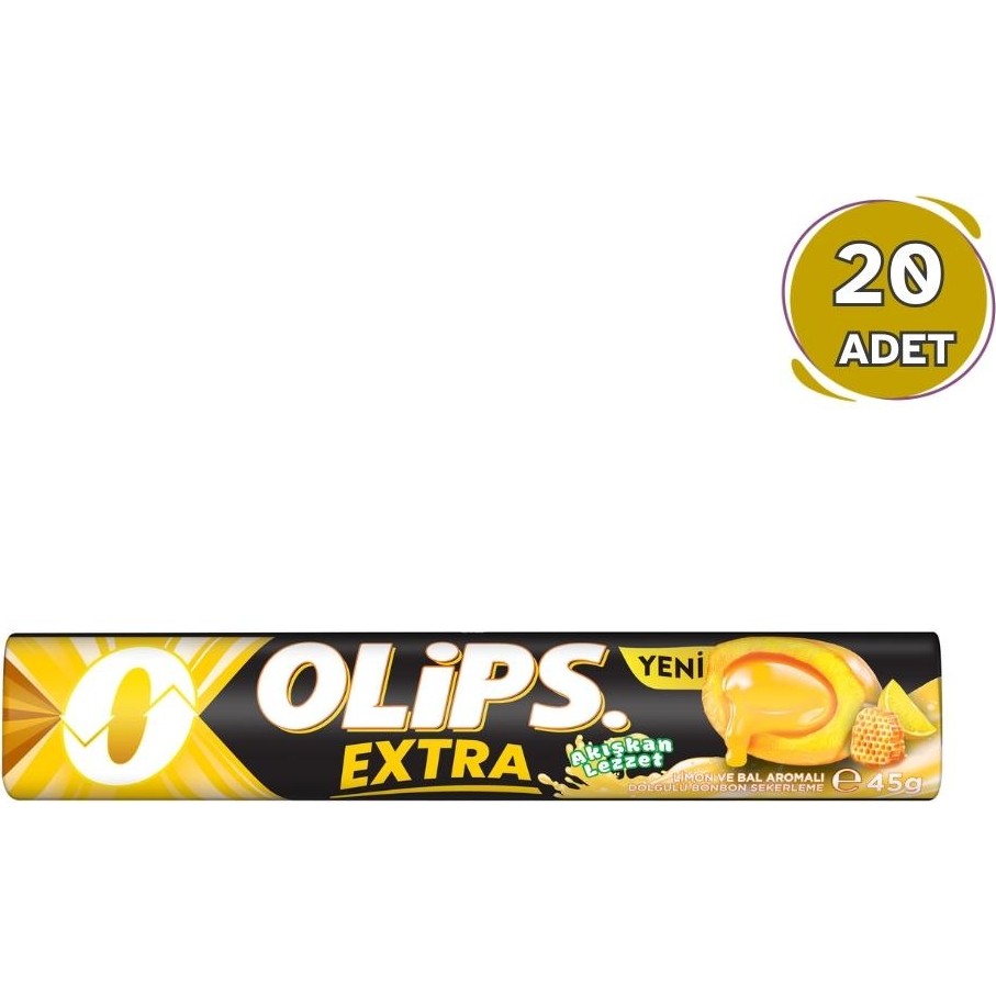Olips Extra Bal-Limon Aromalı Şeker 45 gr - 20 Adet Diğer Fiyatı