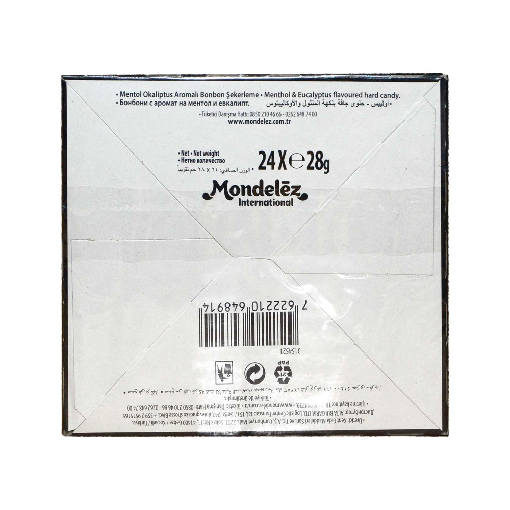 Olips Şekerleme 28 gr 24'lü Paket Keskin Mentol Aromalı