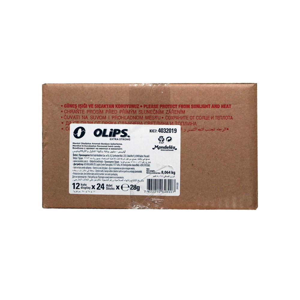 Olips Şekerleme 28 gr 24'lü Paket Keskin Mentol Aromalı