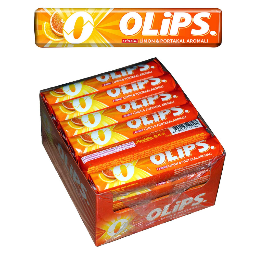 Olips Şekerleme 28 gr 24'lü Paket Limon & Portakal Aromalı Şekerleme Sakız Fiyatı
