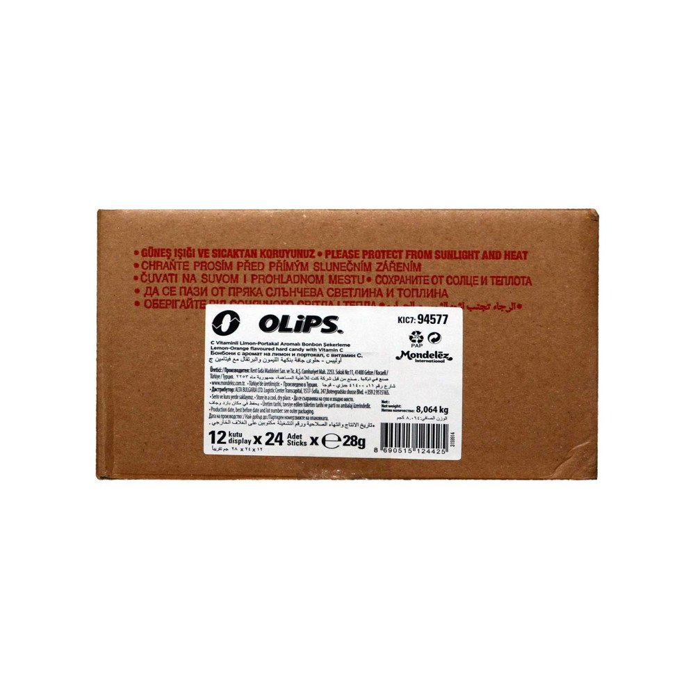 Olips Şekerleme 28 gr 24'lü Paket Limon & Portakal Aromalı