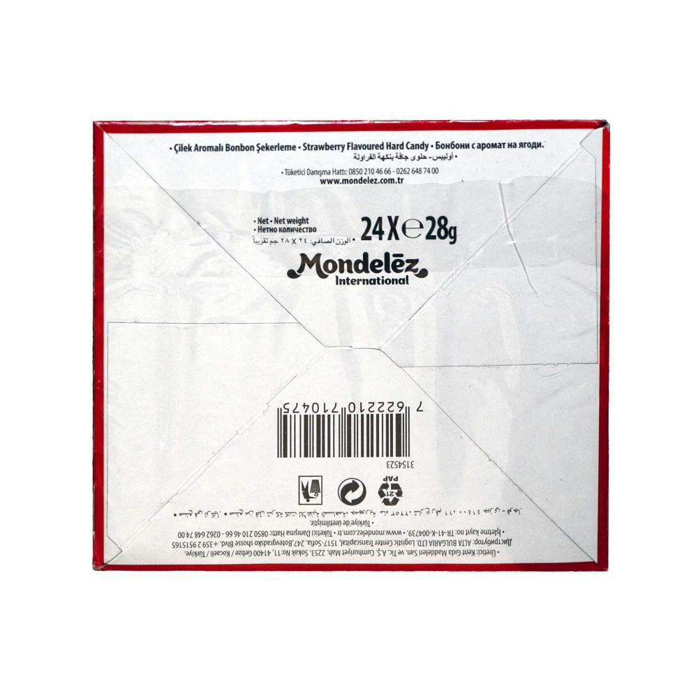 Olips Şekerleme 28 gr x 24'lü Paket Çilek Aromalı Bonbon