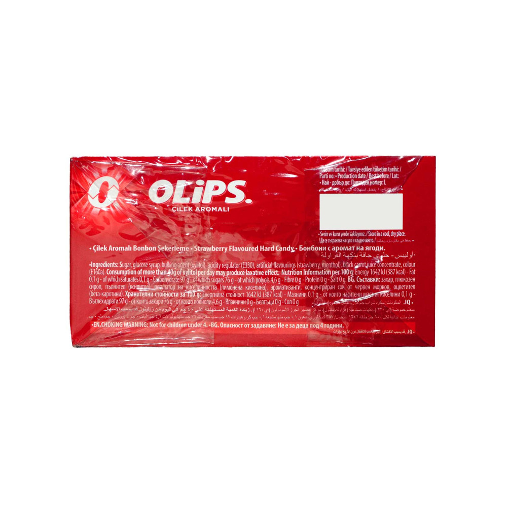Olips Şekerleme 28 gr x 24'lü Paket Çilek Aromalı Bonbon
