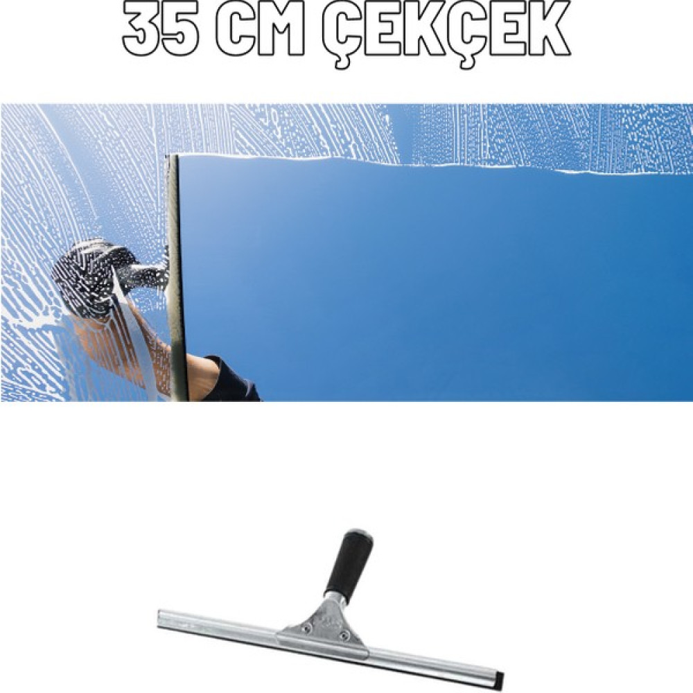 Oliva Nero Cam Çekçek 35 cm Pratik Çelik Temizleyici - 1 Adet Temizlik Malzemeleri Fiyatı