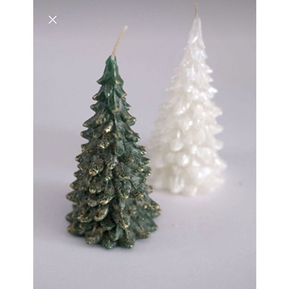 Olivia Made Çam Ağacı Mum Seti 2’li Yeşil Beyaz Kokulu Mum Yılbaşı Hediye Pine Tree Candle Dekoratif Mum Fiyatı