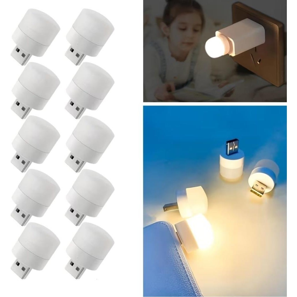 Ollevra 10’lu Aydınlatma Seti USB Mini Top LED – Sıcak Renkli Gece Lambası, Enerji Tasarruflu Mikro LED Işıklar - Tek - Beyaz Gece Lambası Fiyatı