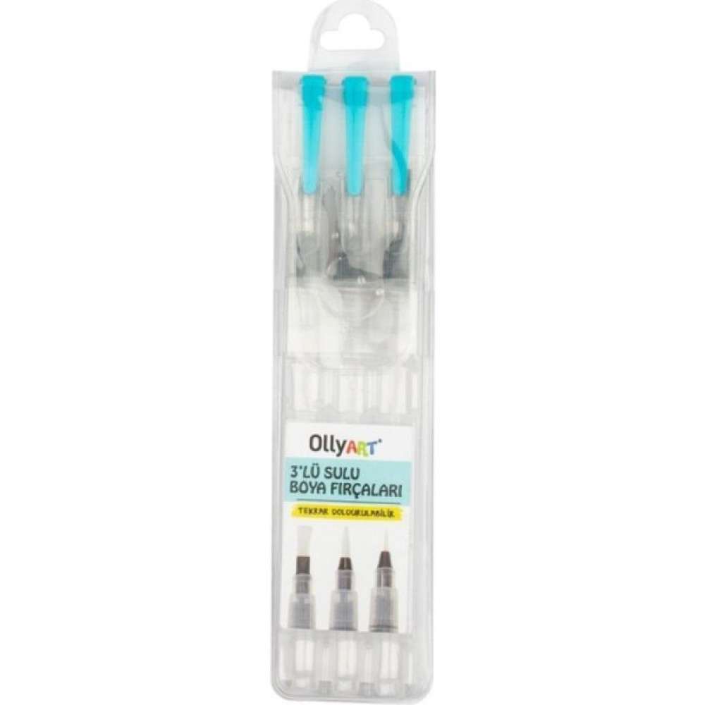 Olly Art LN-3103 Doldurulabilir Sulu Boya Fırçaları 3'lü Fırça Fiyatı