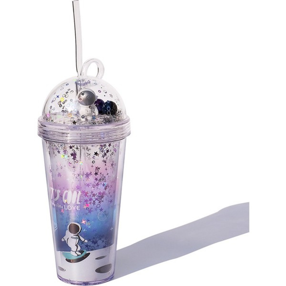 Oloey Astronot Su Bardağı Boru Bardağı Yaratıcı Plastik Bardak Hediye Su Bardağı Yaz Bardağı Uzay Bardak (Yurt Dışından) - Renkli - 420 ml Fincan / Bardak / Kahve Takımı Fiyatı