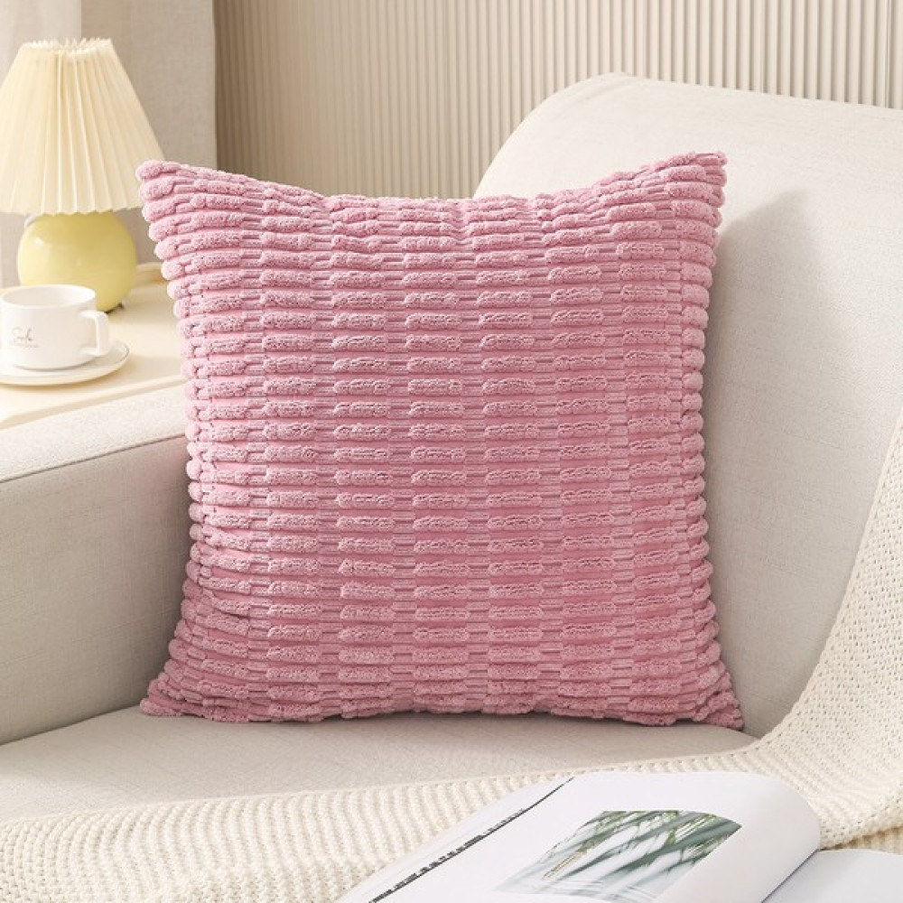 Oloey Kadife Yastık Kılıfı Düz Renk Basit Kare Yastık Ev Kanepe Dekorasyonu (Yurt Dışından) - 45 x 45 cm - Pembe Kırlent / Mobilya Yastığı Fiyatı
