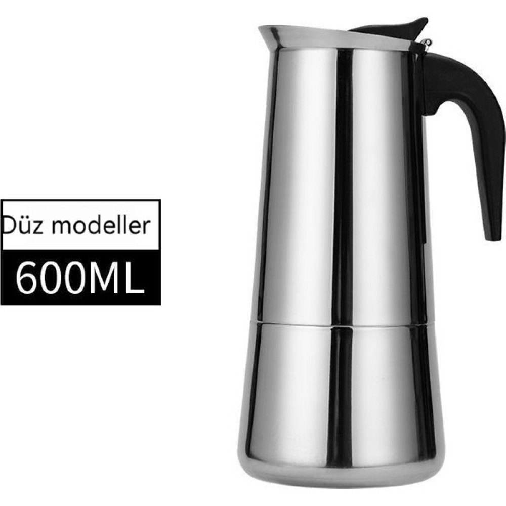 Oloey Paslanmaz Çelik Moka Saksı Avrupa Tarzı Kahve Fincanı (Yurt Dışından) - Straight tube 6 cups 300ml Çay / Çaydanlık Setleri Fiyatı