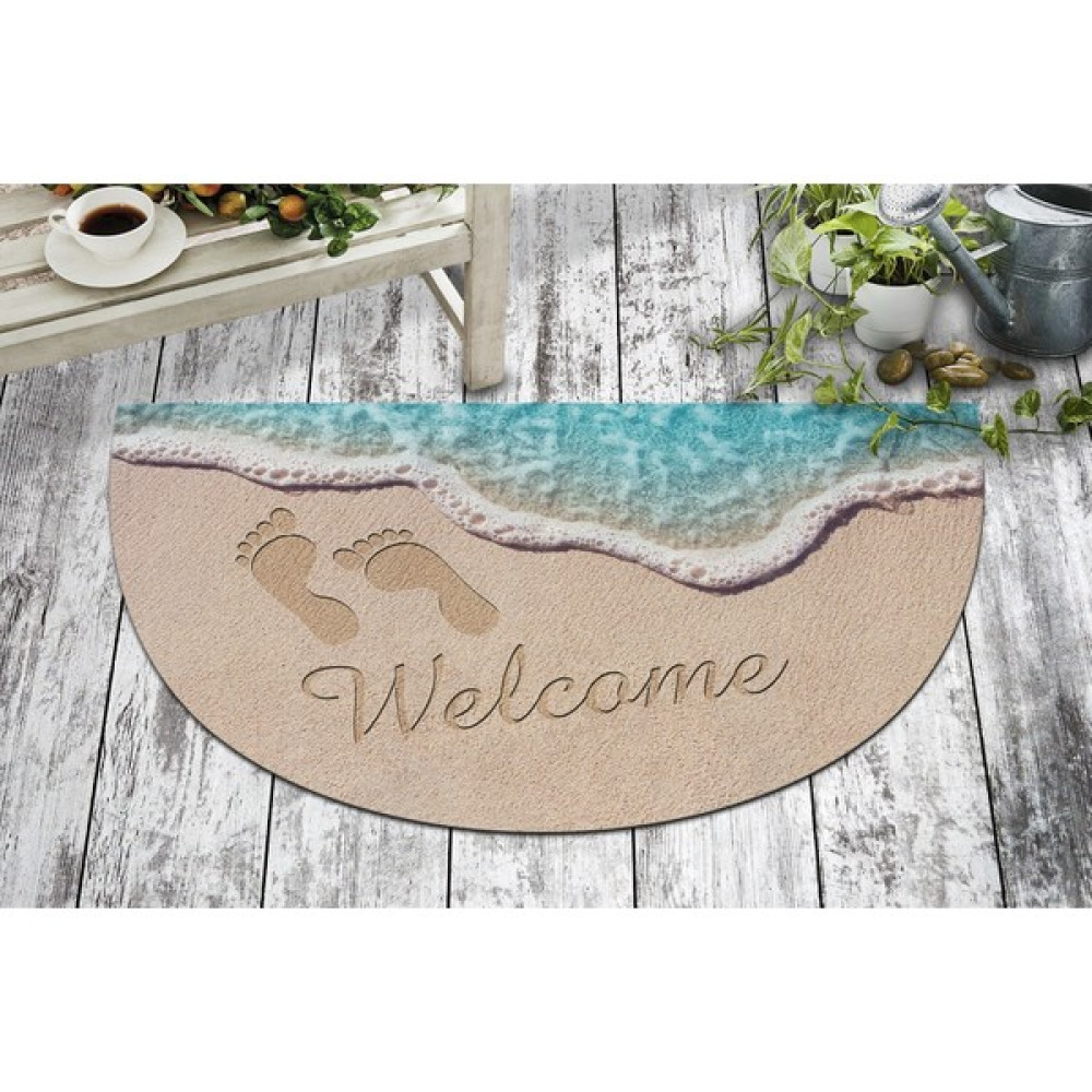 Olunca Olunca Welcome Ayak İzi Tasarım Kapı Önü ve Ev İçi Paspas 40x70 cm Yarım Ay Araca Özel Paspaslar Fiyatı