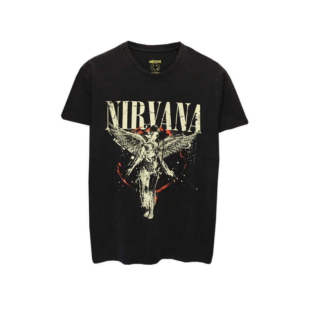 Olympus plus Unisex Yıkamalı Eskitme Kumaş Rock Müzik Nırvana Baskılı Tişört S Beden Bayan T-shirt Fiyatı