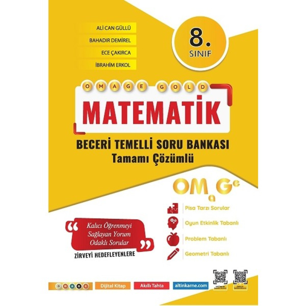 Omage Yayınları 8. Sınıf Omage Gold Matematik Soru Bankası Ders Sınav Kitapları Fiyatı