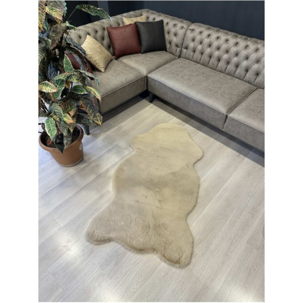 Omammamia Home Tavşan Tüyü Post Kesim Premium Kalite Tüy Dökmez Halı Vizon - 80 x 150 cm Salon Halısı Fiyatı