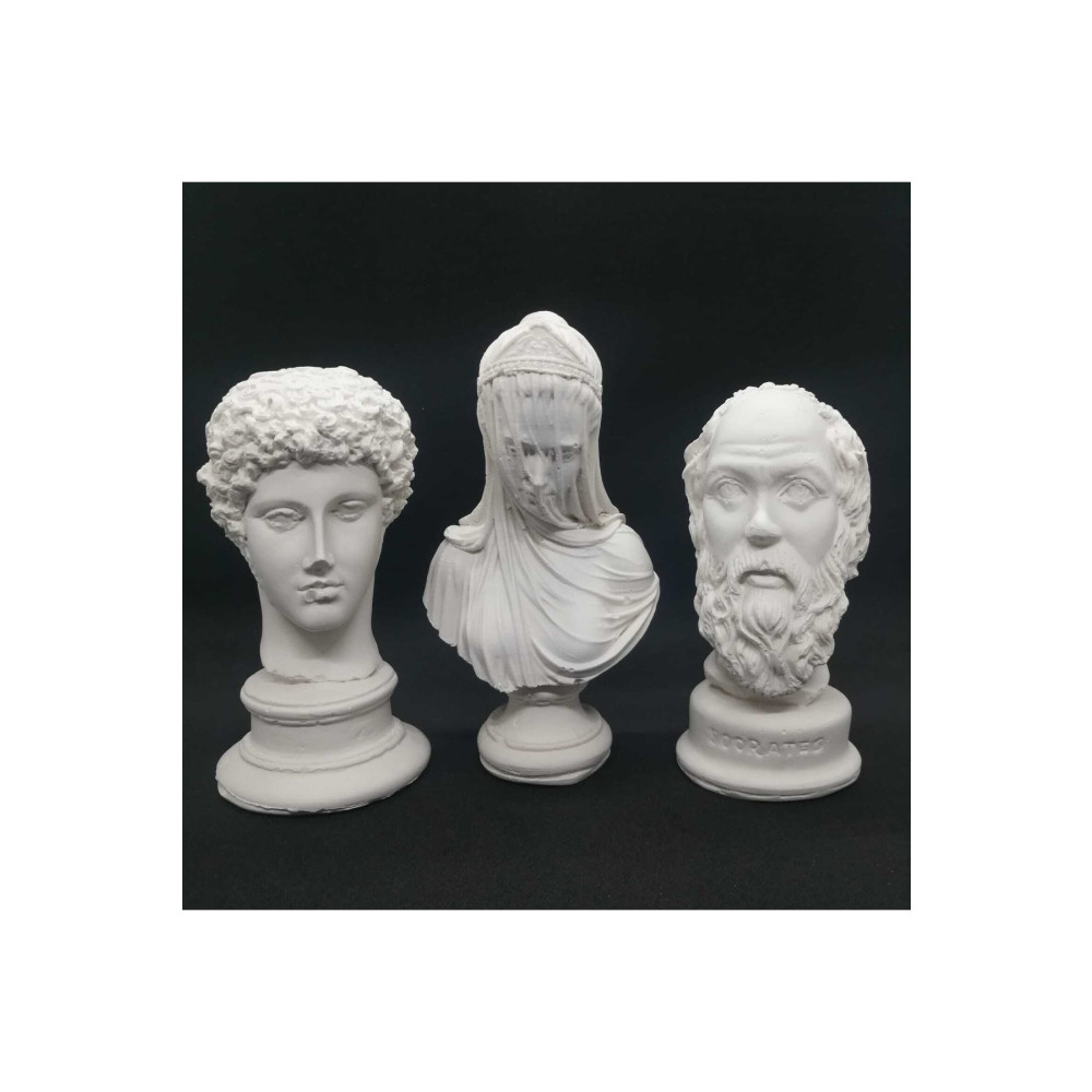 ÖMCTİCARET 3lü Hermes+socrates+tüllü Kadın Büst Biblo Dekor Heykel Obje Fiyatı