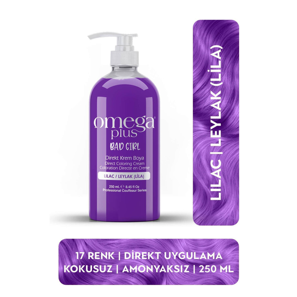 Omega Plus Bad Girl Leylak(lila) Amonyaksız Renkli Saç Boyası 250ml 8681807041926 Saç Boyası Fiyatı