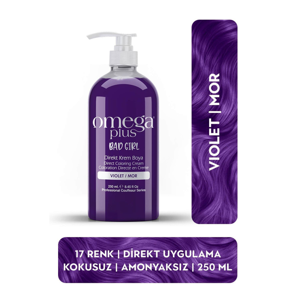Omega Plus Bad Girl MOR Amonyaksız Renkli Saç Boyası 250ML Saç Boyası Fiyatı