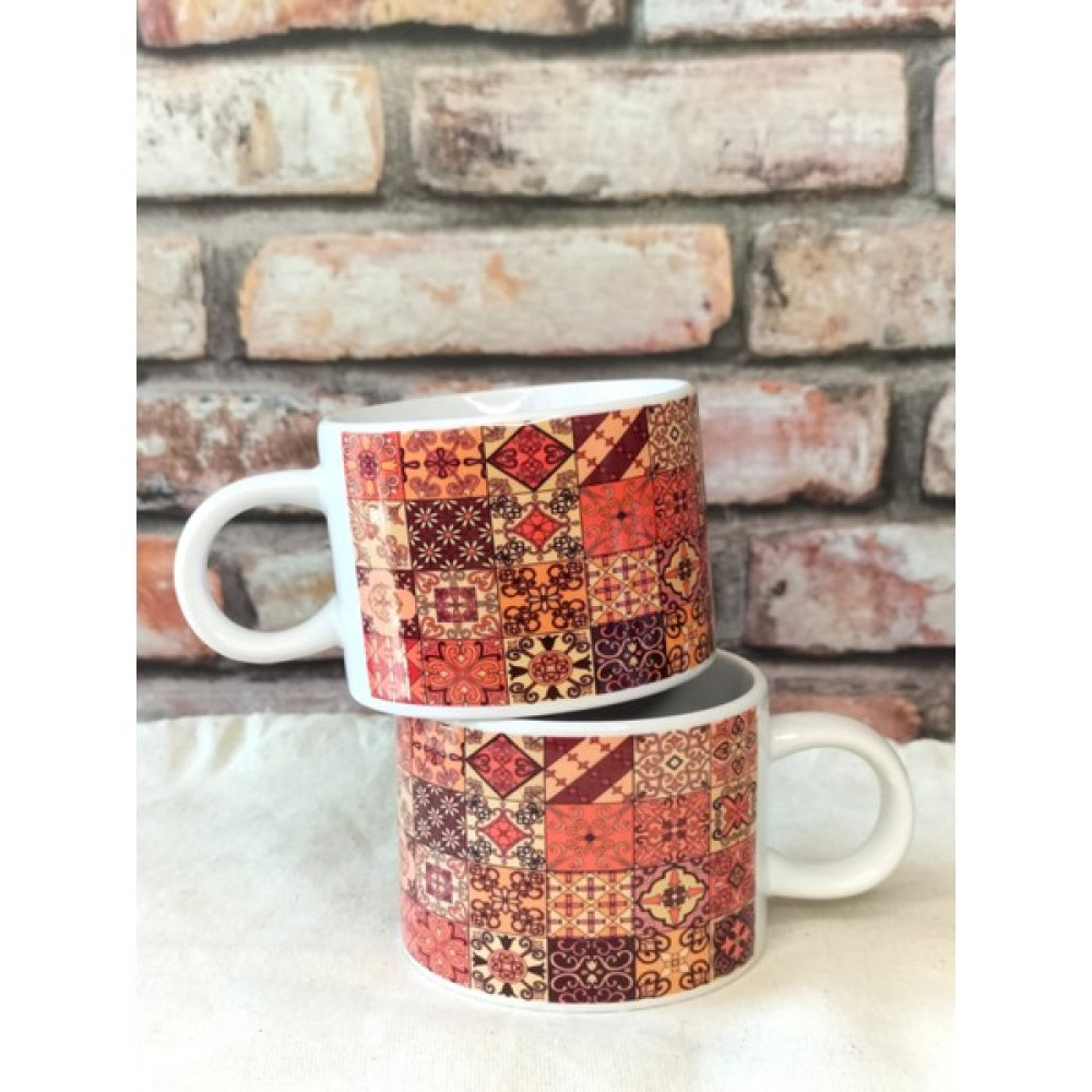 Omei Design 2'li Otantik Desenli Kahve Fincanı Espresso Fincanı Duble Türk Kahve Fincanı Kahve Kupası Çay Fincanı Fincan / Bardak / Kahve Takımı Fiyatı